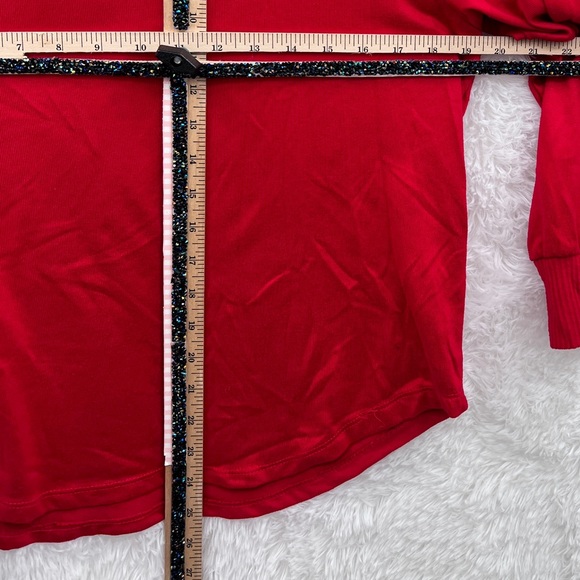 Secret Treasures Pajama Top "Tis' the Season" Red White Christmas Size S 4-6 - Picture 8 of 8